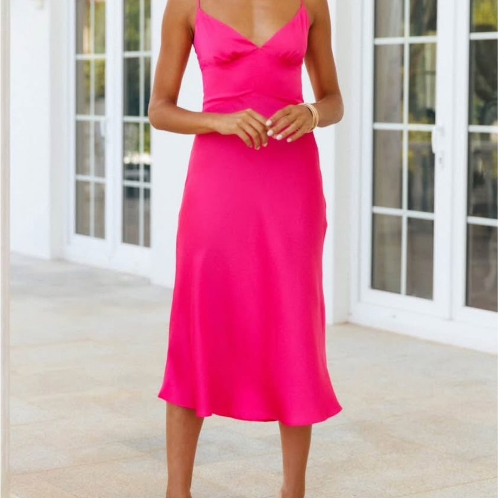 Hello Molly Vibrant Pink Dress